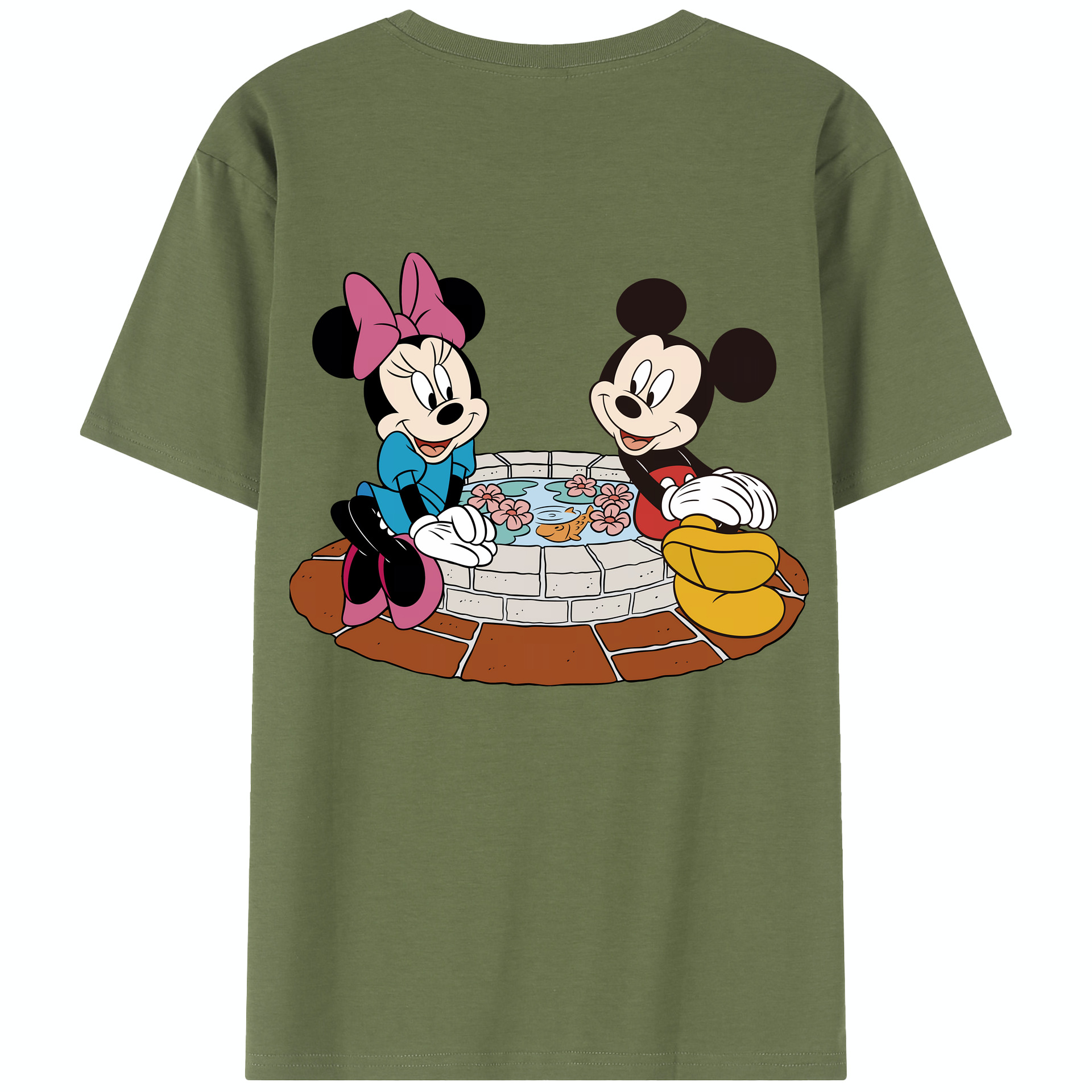 （画像用） ミッキーマウス Mickey Mouse 綿100％半袖Tシャツ（背面プリント）
